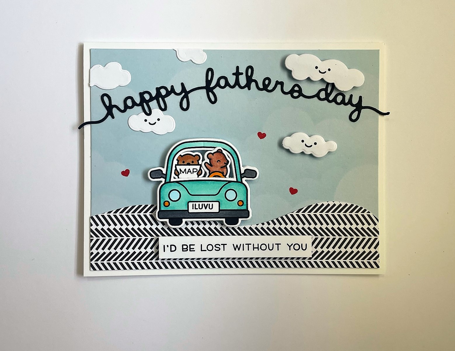 On the road Father's Day Card